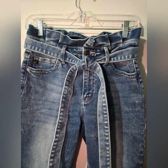 Kancan Jeans Womens 9/28 Skinny Kenzie Lexy Paper Bag Belted Retro Faded Boho - Picture 3 of 8
